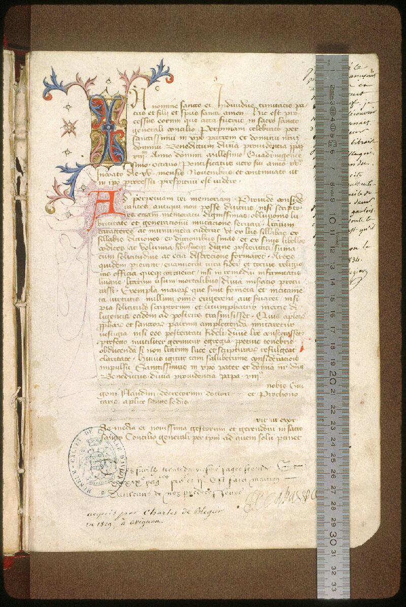 Avignon, Bibl. mun., ms. 2602, f. 003 - vue 1