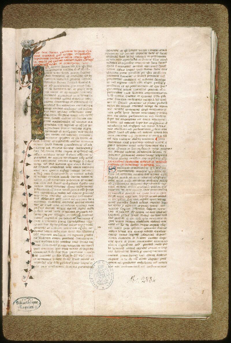Avignon, Bibl. mun., ms. 2834, f. 002 - vue 1