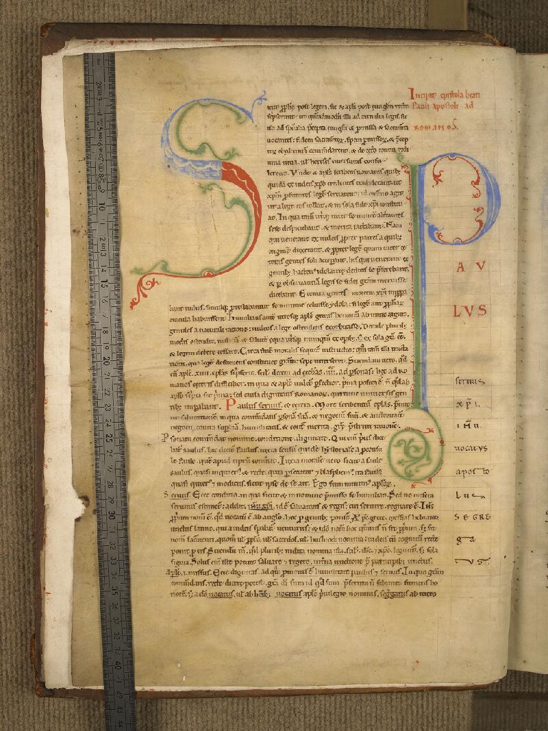 Boulogne-sur-Mer, Bibl. mun, ms. 0024, f. 001v - vue 1