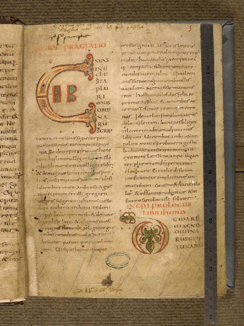 Boulogne-sur-Mer, Bibl. mun, ms. 0025, t. I, f. 003 - vue 1