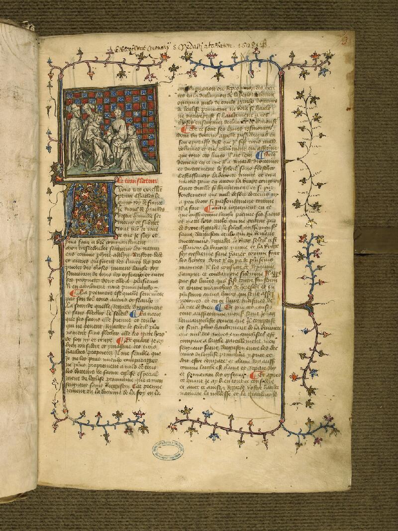 Boulogne-sur-Mer, Bibl. mun, ms. 0055, t. I, f. 003 - vue 2