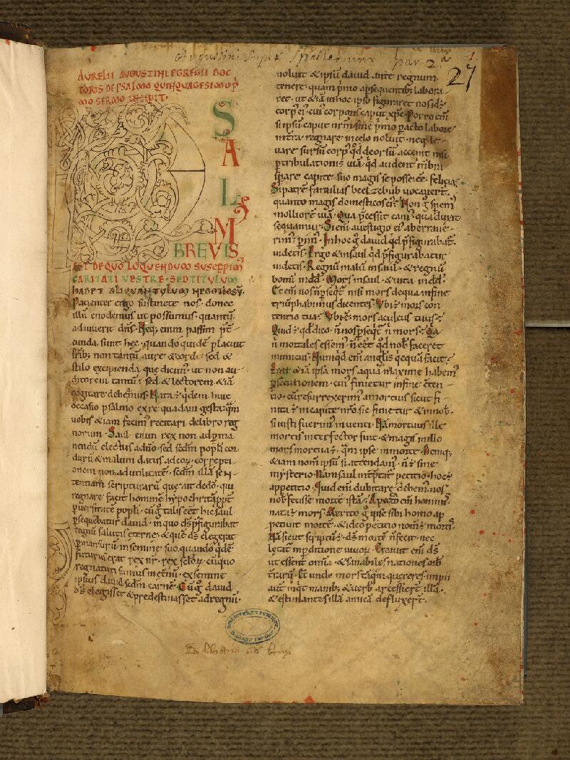 Boulogne-sur-Mer, Bibl. mun, ms. 0062, t. I, f. 002 - vue 2