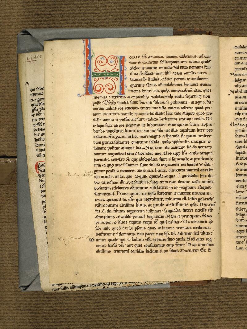 Boulogne-sur-Mer, Bibl. mun, ms. 0077, f. 001v - vue 2