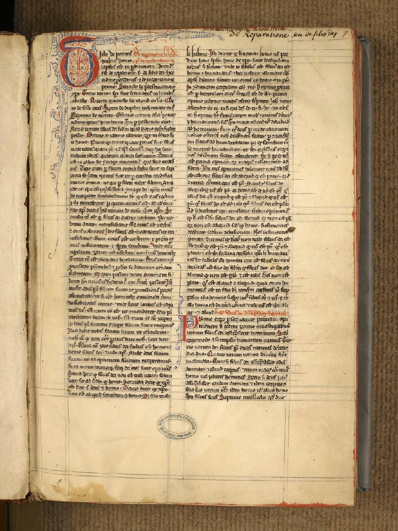 Boulogne-sur-Mer, Bibl. mun, ms. 0094, f. 001 - vue 2