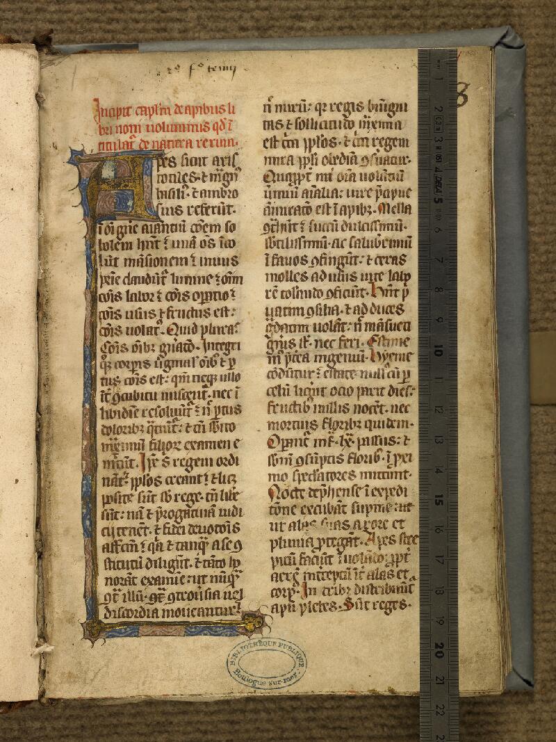 Boulogne-sur-Mer, Bibl. mun, ms. 0099, f. 001 - vue 1