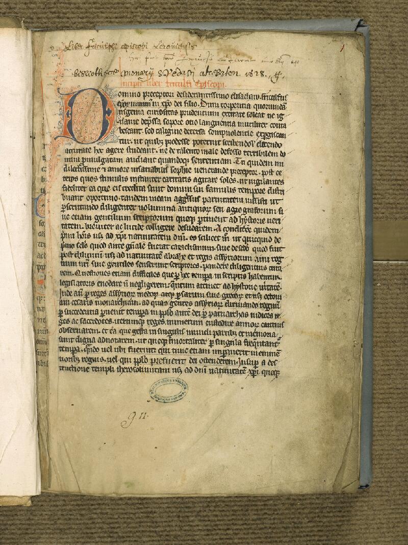 Boulogne-sur-Mer, Bibl. mun, ms. 0127, f. 001 - vue 2
