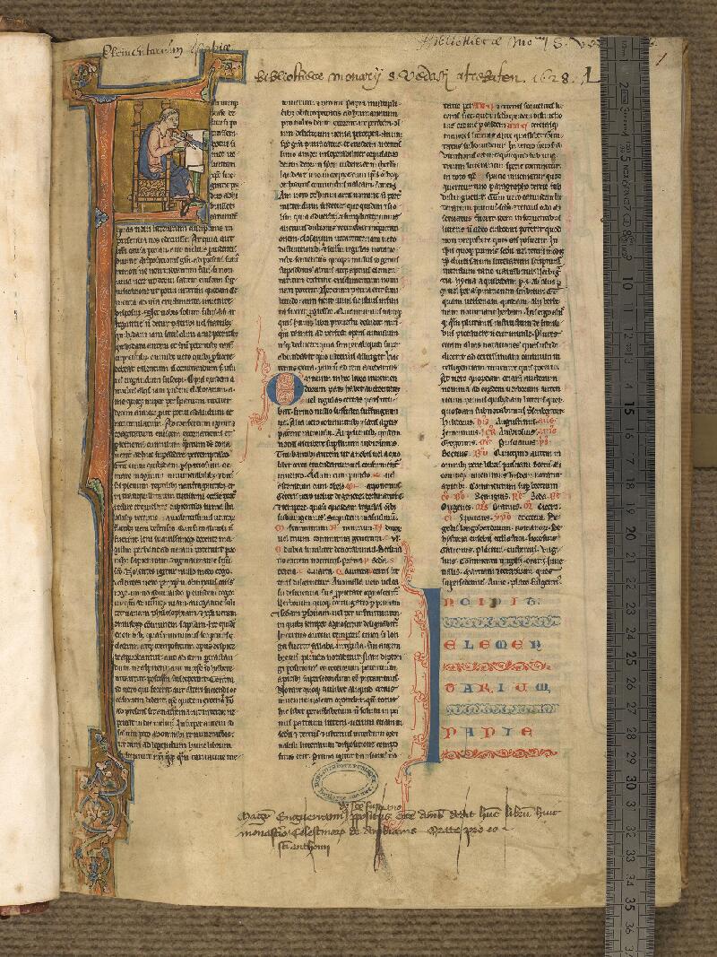 Boulogne-sur-Mer, Bibl. mun, ms. 0182, f. 001 - vue 1