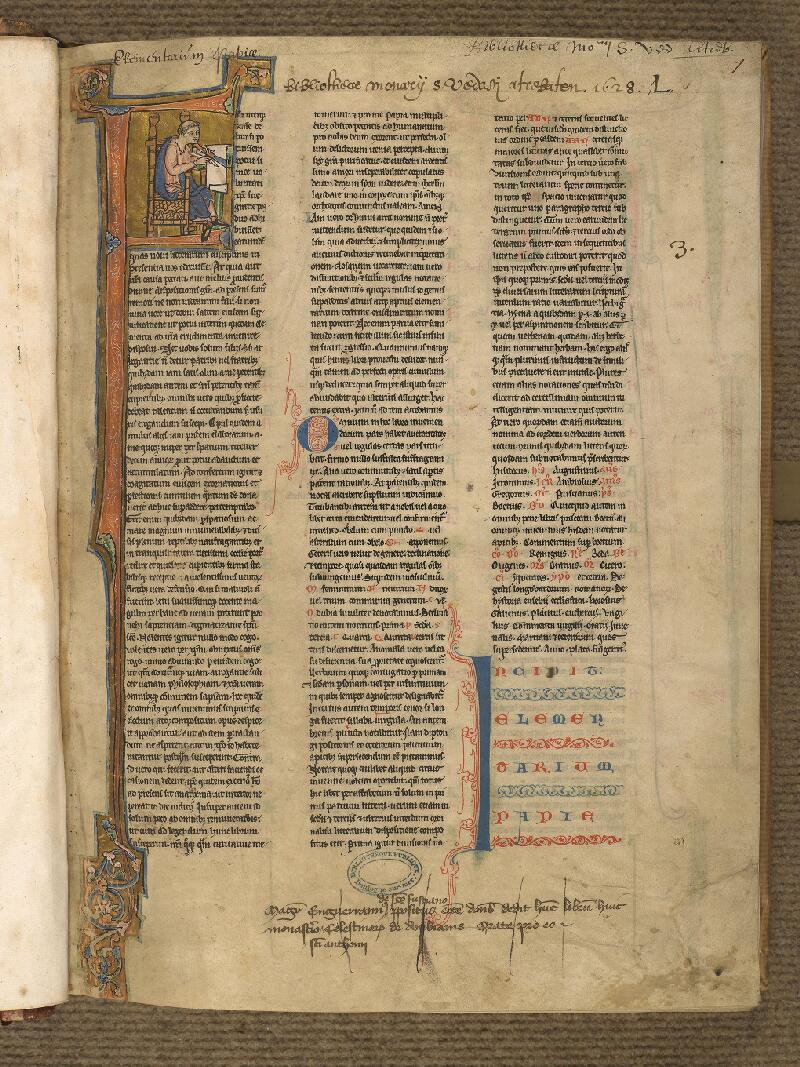Boulogne-sur-Mer, Bibl. mun, ms. 0182, f. 001 - vue 2