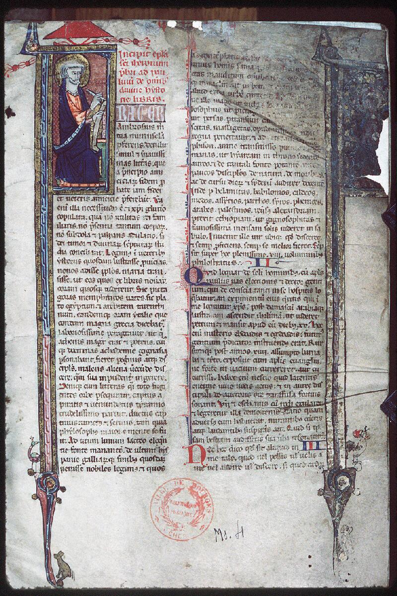Bourges, Bibl. mun., ms. 0004, f. 001 - vue 1