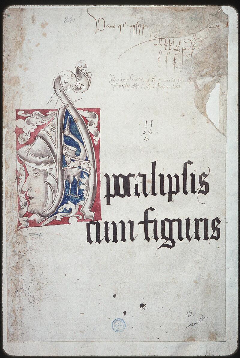 Bourges, Bibl. mun., inc. 012, f. 001 - vue 1