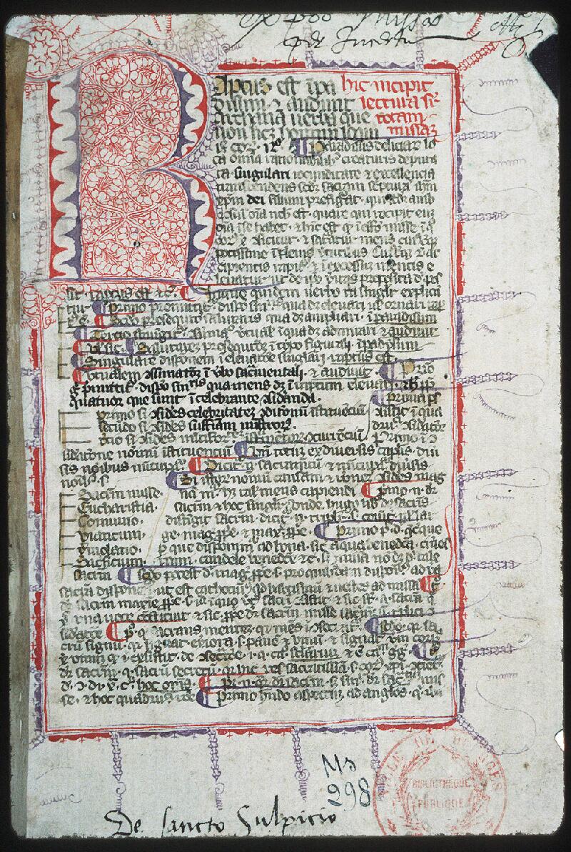Bourges, Bibl. mun., ms. 0298, f. 001