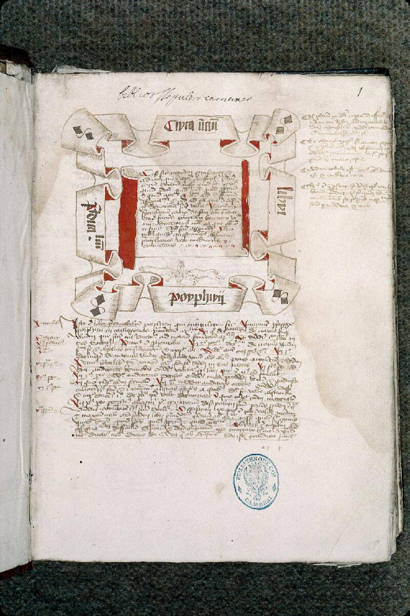 Cambrai, Bibl. mun., ms. 0964, f. 001 - vue 2