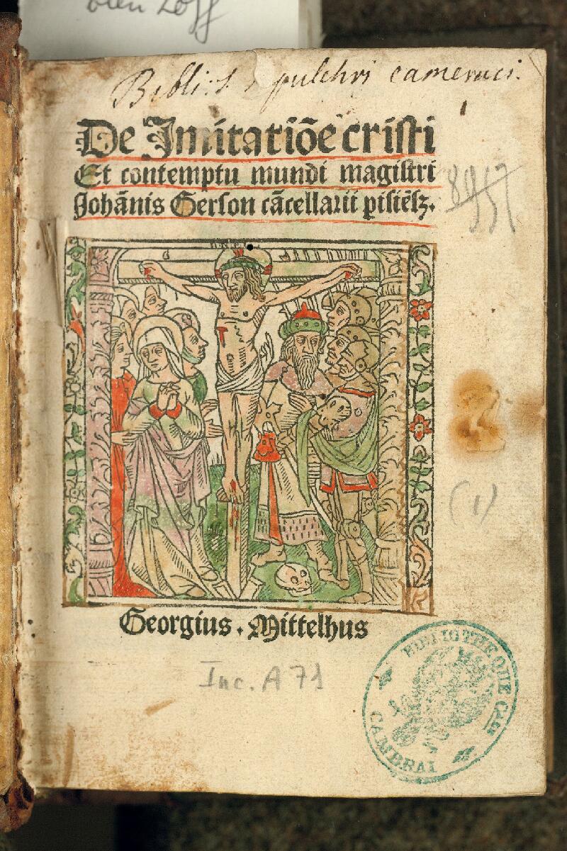Cambrai, Bibl. mun., inc. A 071, A f. a1 - vue 2