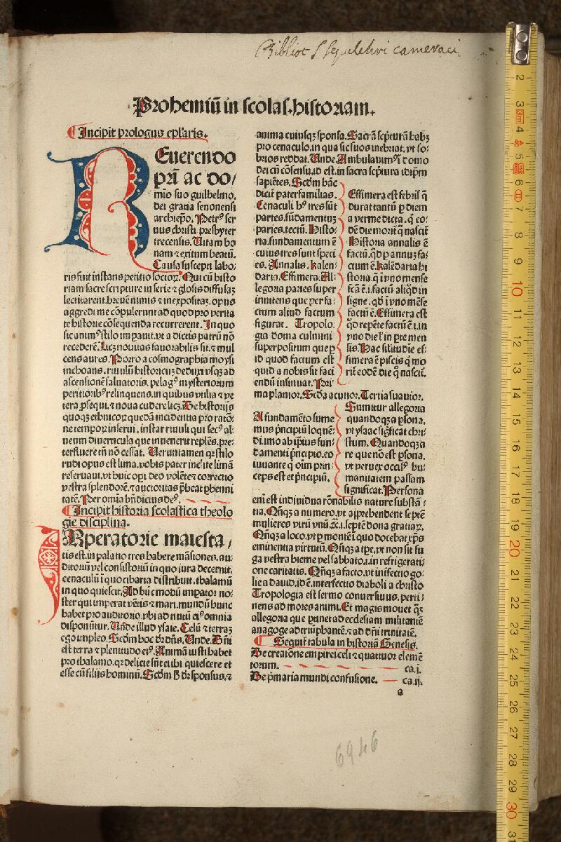 Cambrai, Bibl. mun., inc. B 057, f. 002 - vue 1