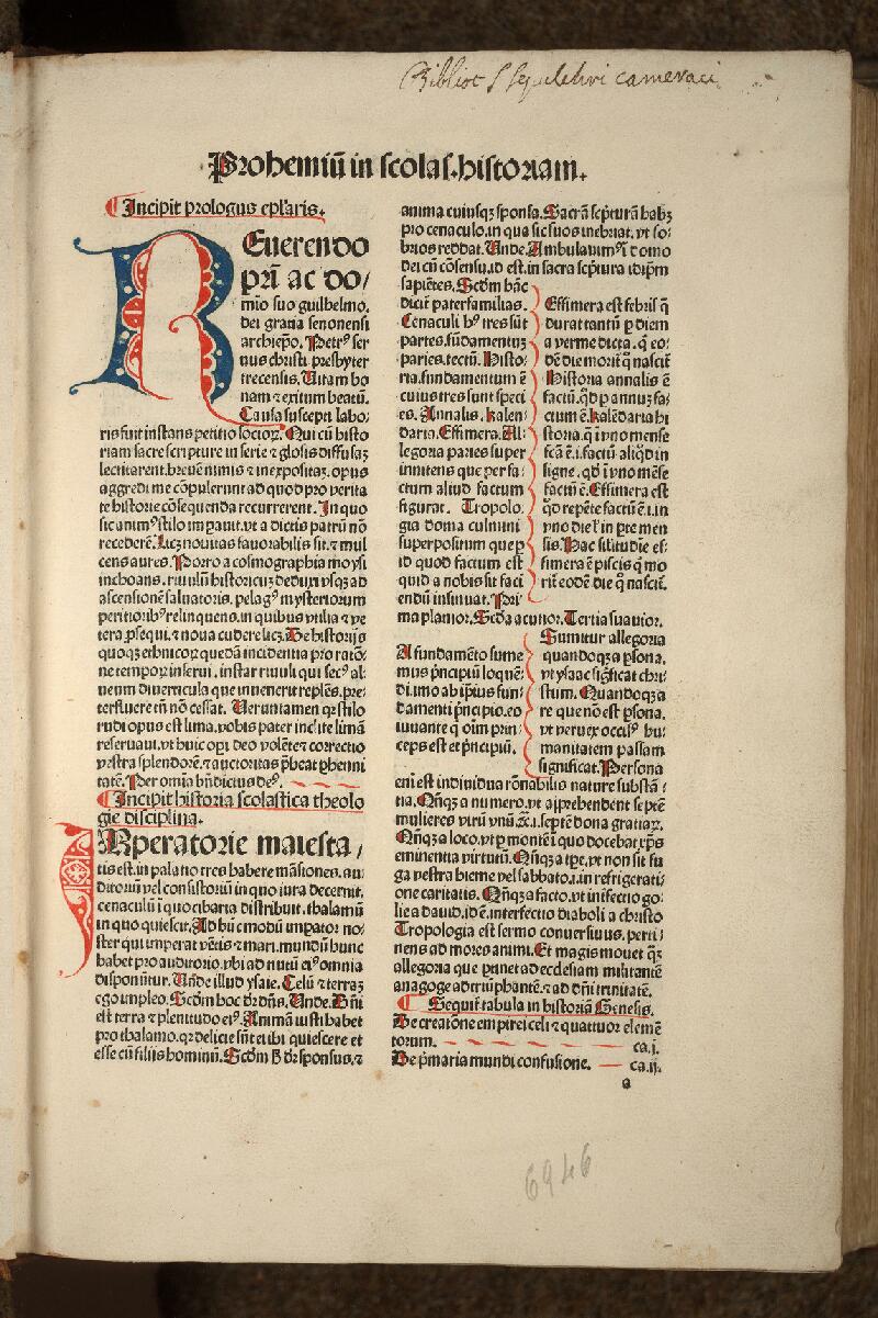 Cambrai, Bibl. mun., inc. B 057, f. 002 - vue 2