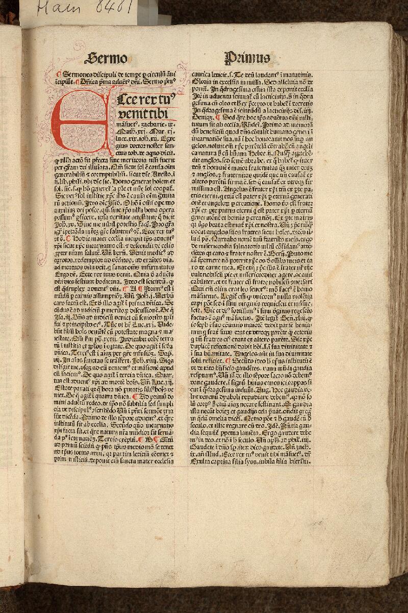 Cambrai, Bibl. mun., inc. B 134, B f. 001 - vue 1