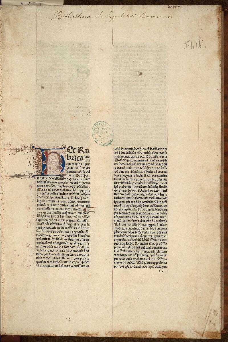 Cambrai, Bibl. mun., inc. C 040, f. 001 - vue 2