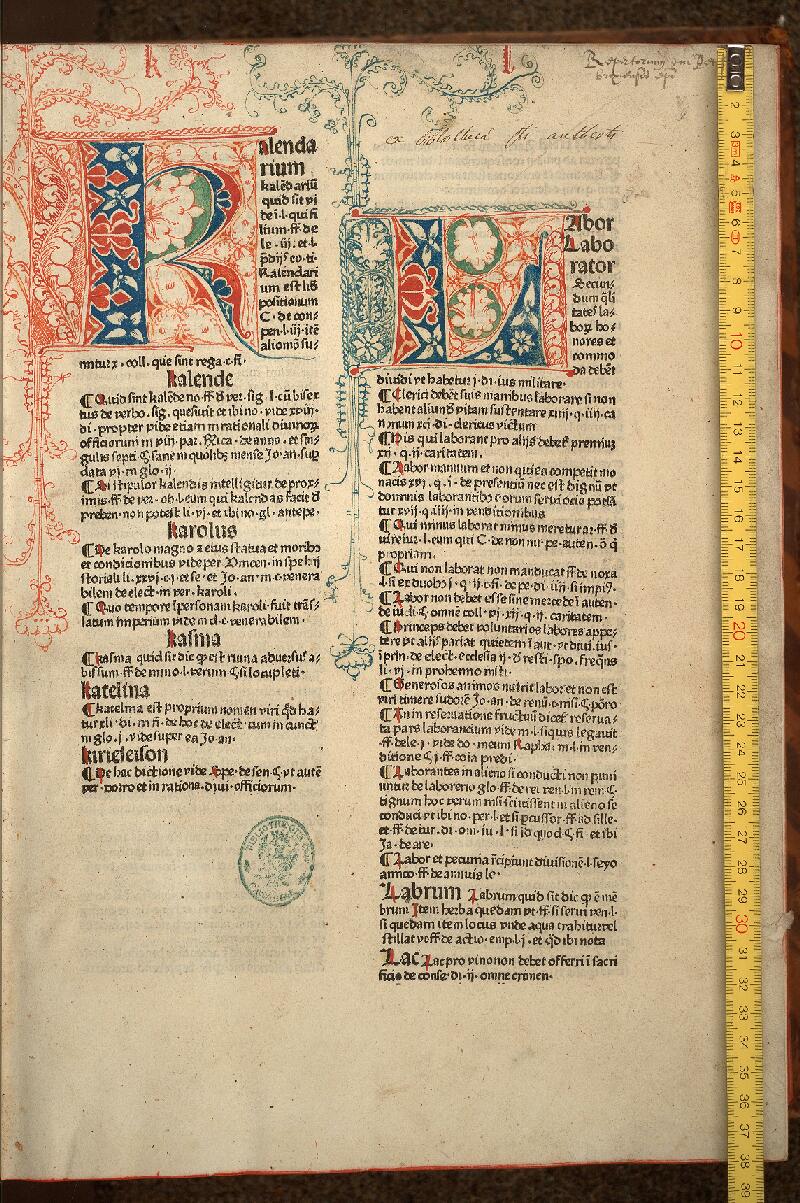 Cambrai, Bibl. mun., inc. C 048, f. l01 - vue 1