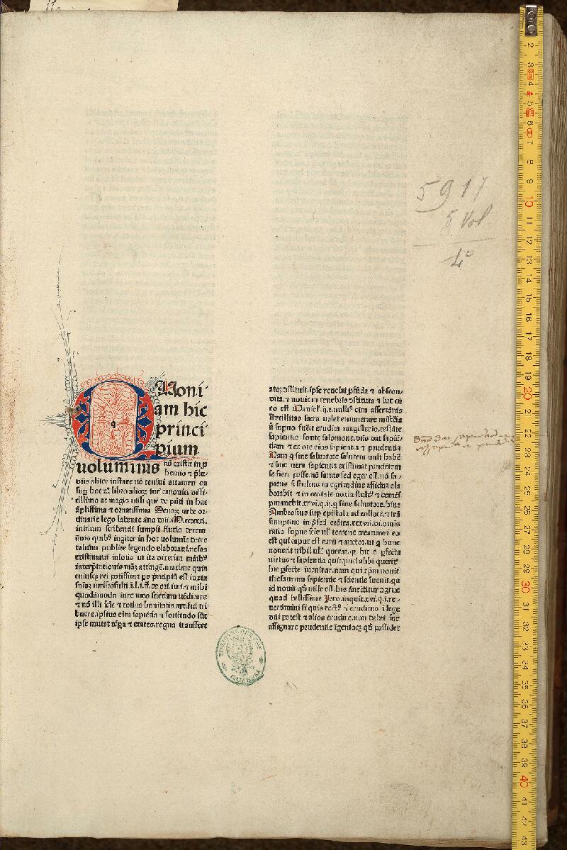Cambrai, Bibl. mun., inc. C 059, f. a2 - vue 1