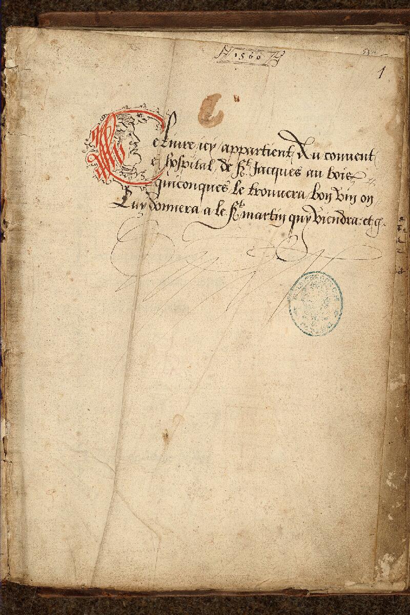 Cambrai, Bibl. mun., ms. 0086, f. 001 - vue 2