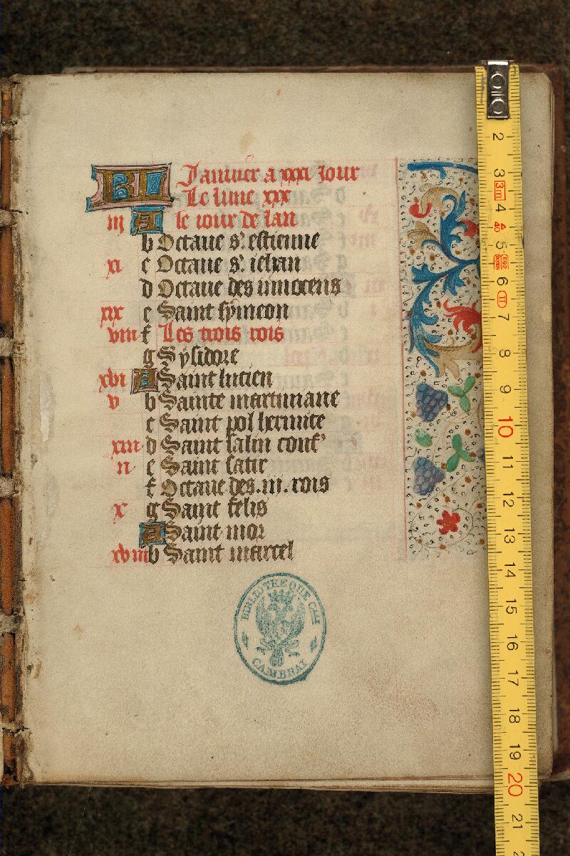 Cambrai, Bibl. mun., ms. 0107, f. 002 - vue 1