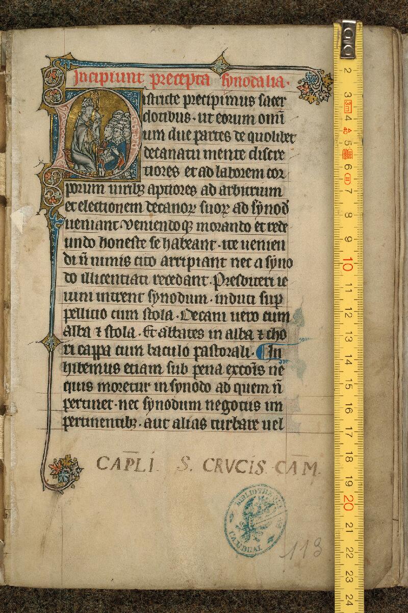 Cambrai, Bibl. mun., ms. 0113, f. 001 - vue 1