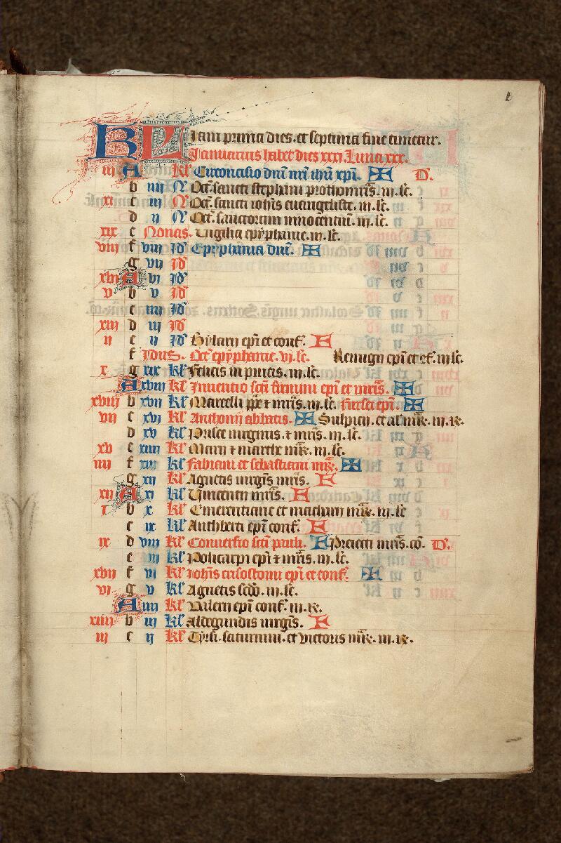 Cambrai, Bibl. mun., ms. 0147, A f. 002 - vue 2