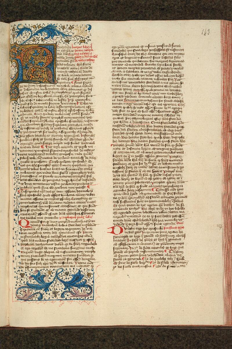 Cambrai, Bibl. mun., ms. 0179, f. 143 - vue 1