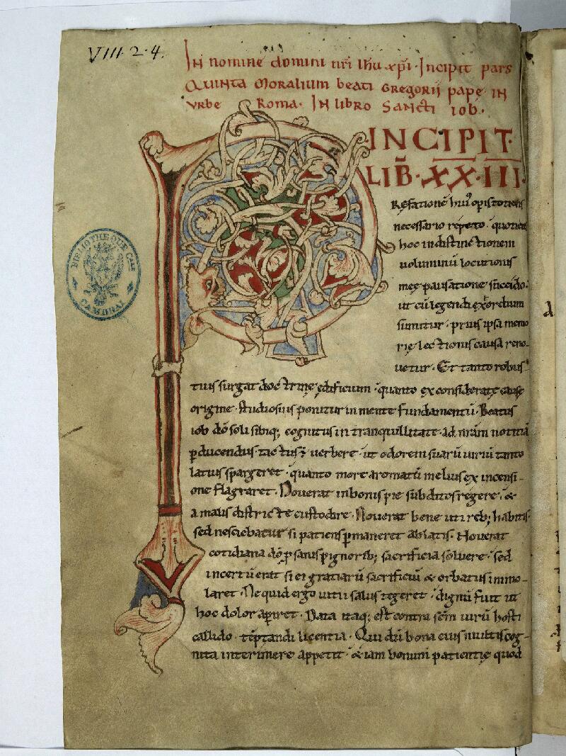 Cambrai, Bibl. mun., ms. 0219, f. 001v - vue 2
