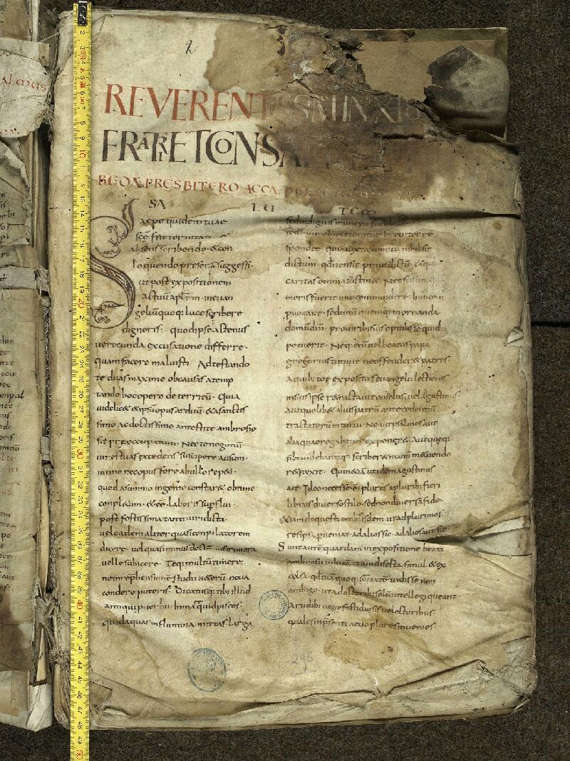 Cambrai, Bibl. mun., ms. 0295, B f. 002 - vue 1
