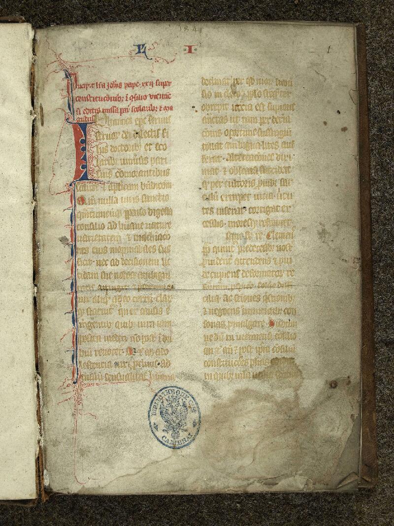 Cambrai, Bibl. mun., ms. 0675, f. 001 - vue 2
