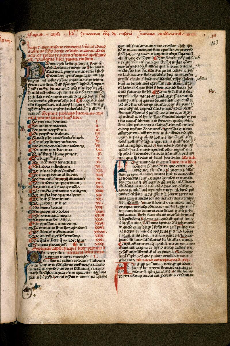 Carpentras, Bibl. mun., ms. 0031, f. 143 - vue 1