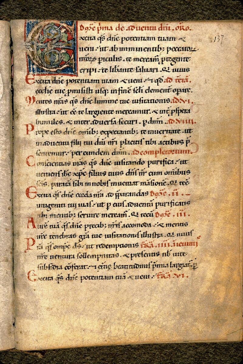 Carpentras, Bibl. mun., ms. 0072, f. 137 - vue 1