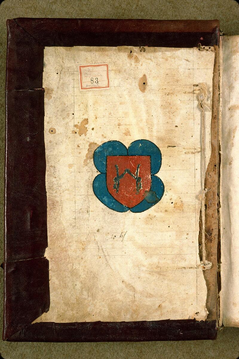Carpentras, Bibl. mun., ms. 0083, contre-plat sup. - vue 1