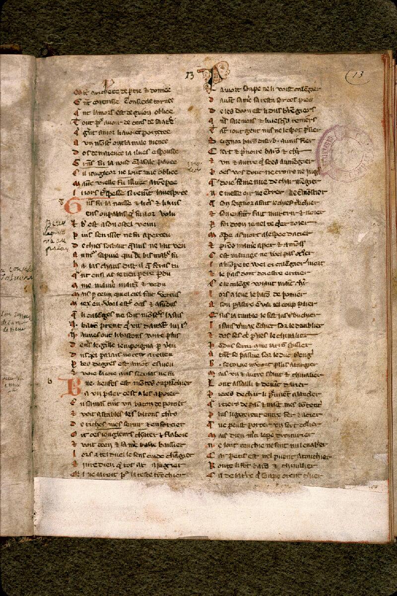 Carpentras, Bibl. mun., ms. 0405, f. 013 - vue 1