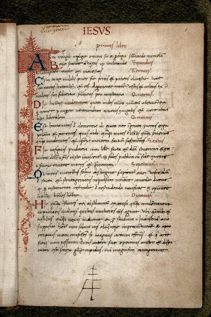 Carpentras, Bibl. mun., ms. 0486, f. 001 - vue 2