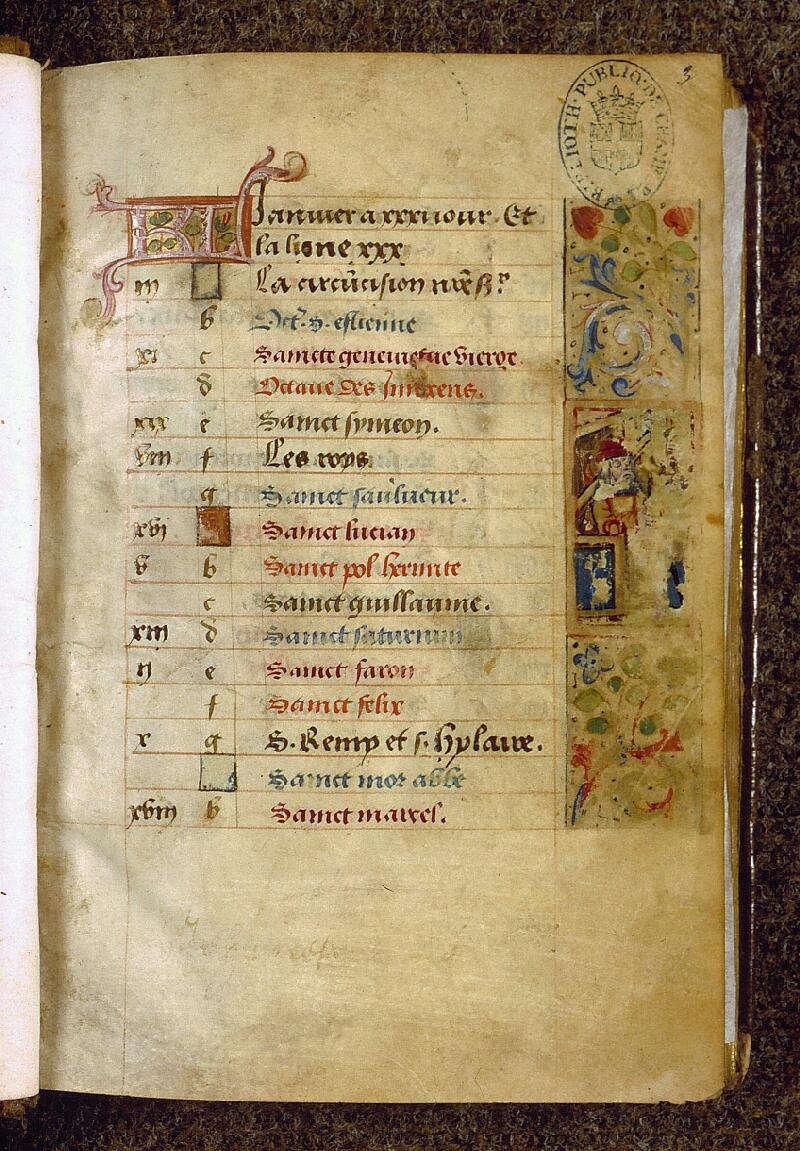 Chambéry, Bibl. mun., ms. 0003, f. 003 - vue 2