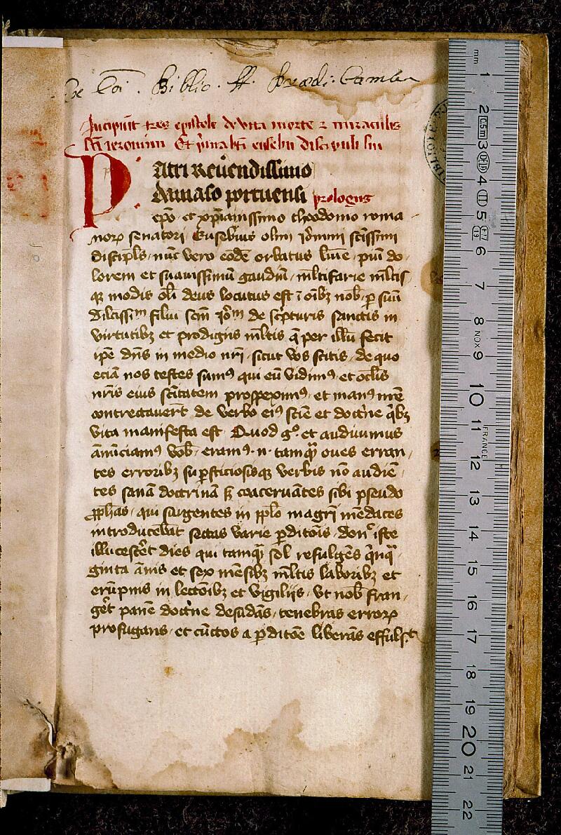 Chambéry, Bibl. mun., ms. 0015, f. 001 - vue 1