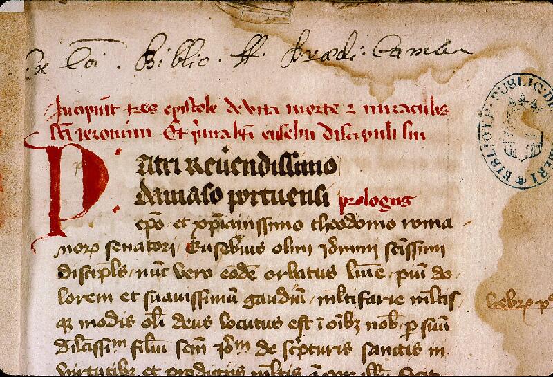Chambéry, Bibl. mun., ms. 0015, f. 001 - vue 3