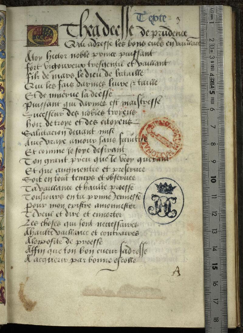 Chantilly, Bibl. du château, ms. 0495 (0942), f. 003 - vue 1