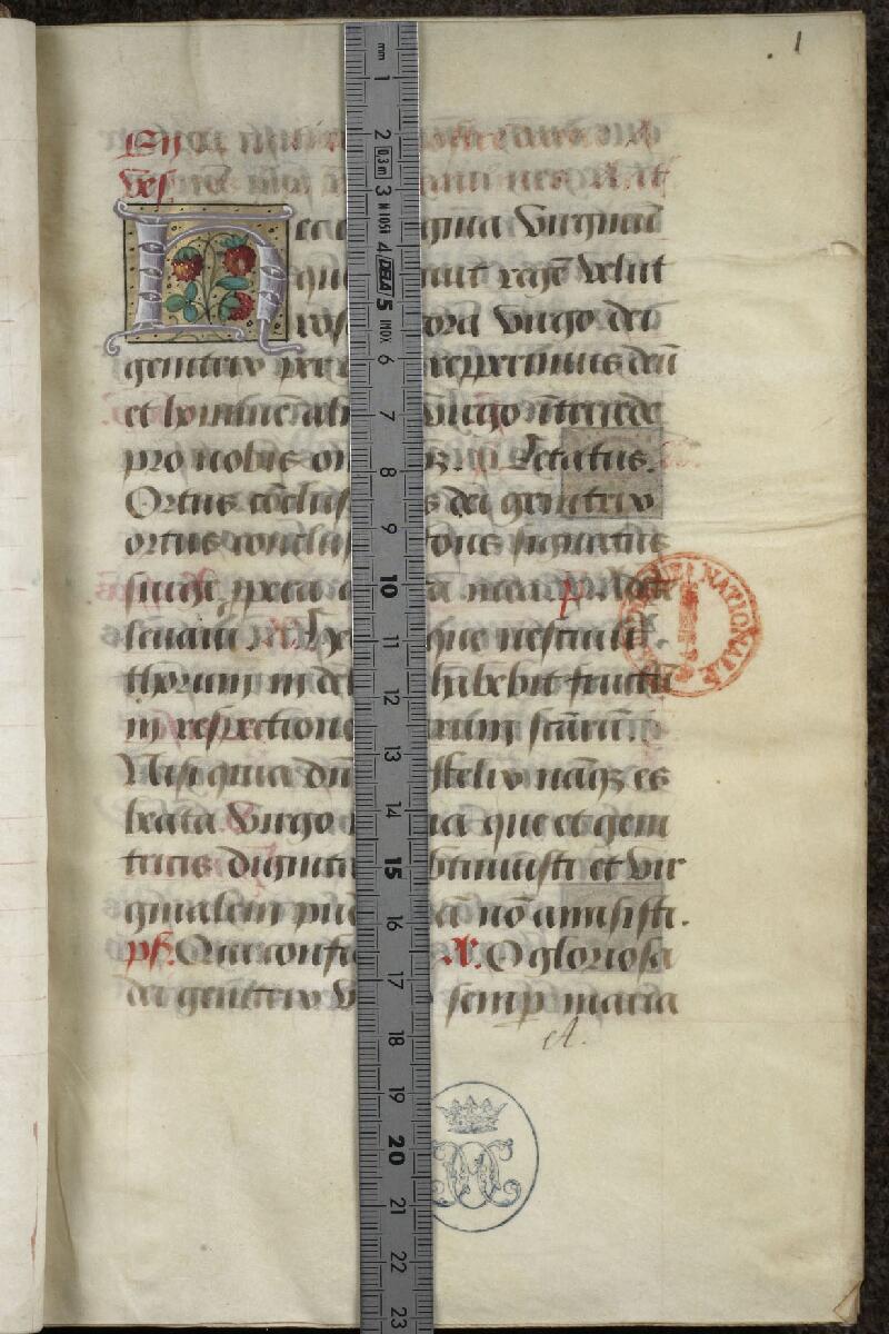 Chantilly, Bibl. du château, ms. 0060 (0810), f. 001 - vue 1