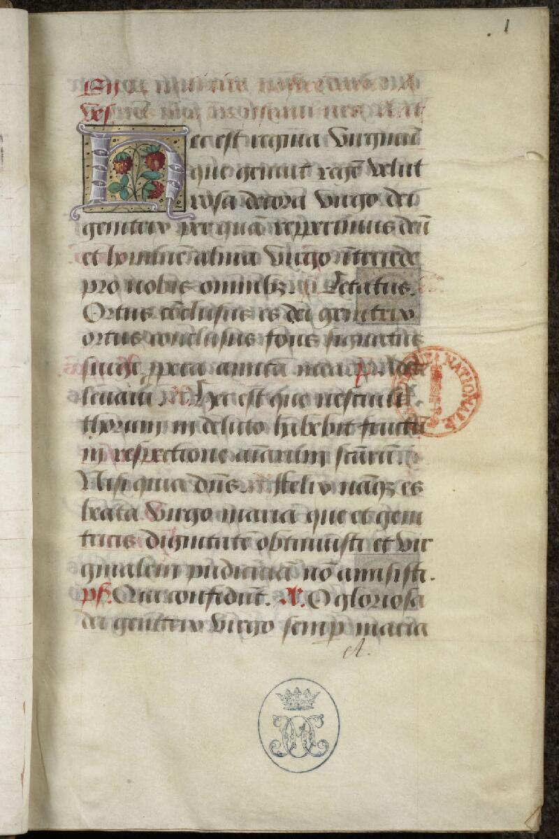 Chantilly, Bibl. du château, ms. 0060 (0810), f. 001 - vue 2
