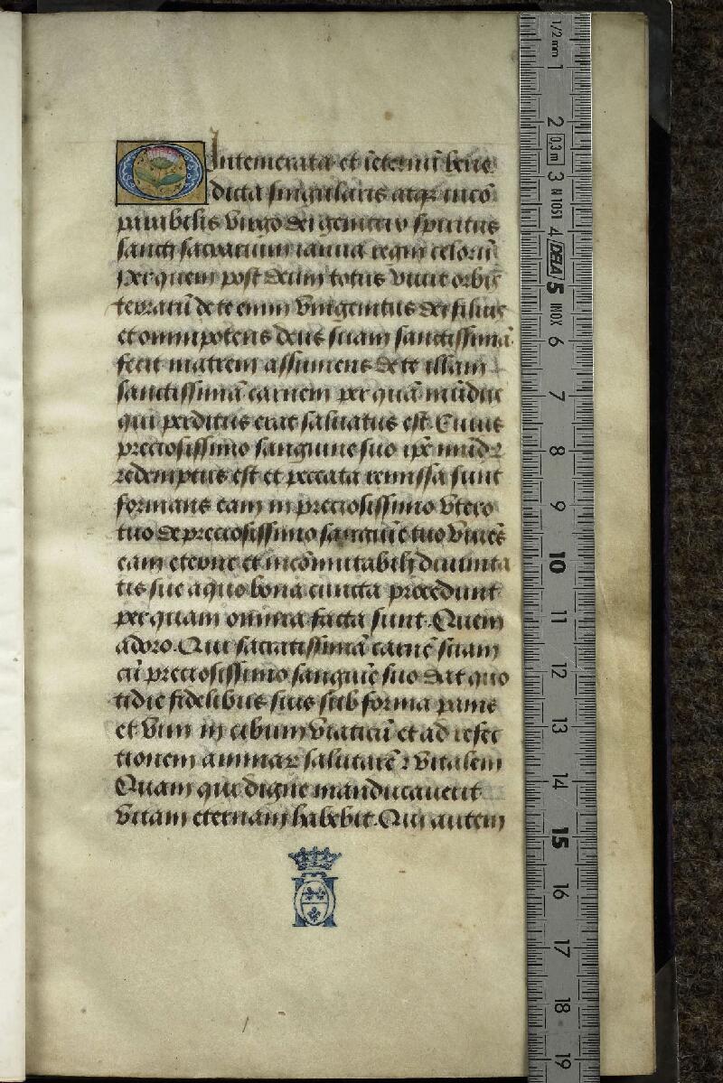 Chantilly, Bibl. du château, ms. 0075 (1140), p. 001 - vue 1