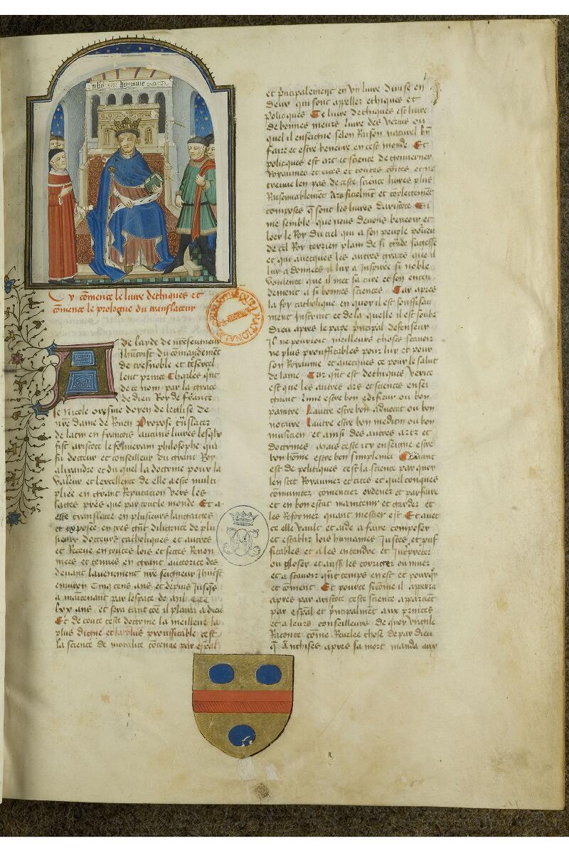 Chantilly, Bibl. du château, ms. 0278 (0575), f. 001 - vue 2