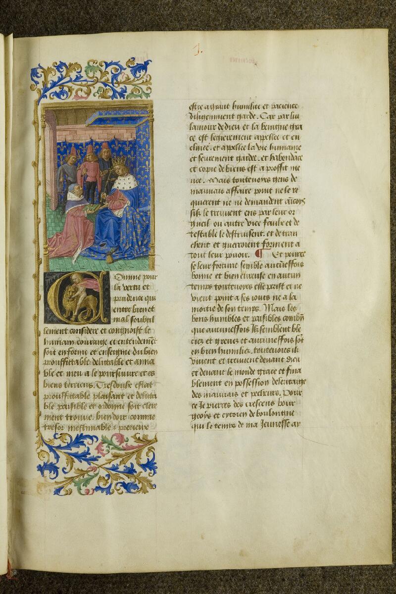 Chantilly, Bibl. du château, ms. 0340 (0603), f. 001 - vue 1