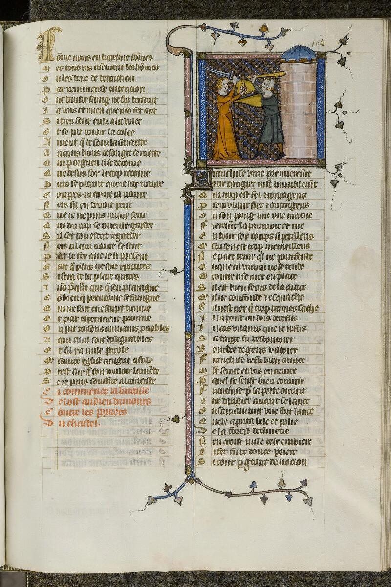 Chantilly, Bibl. du château, ms. 0482 (0665), f. 104 - vue 1