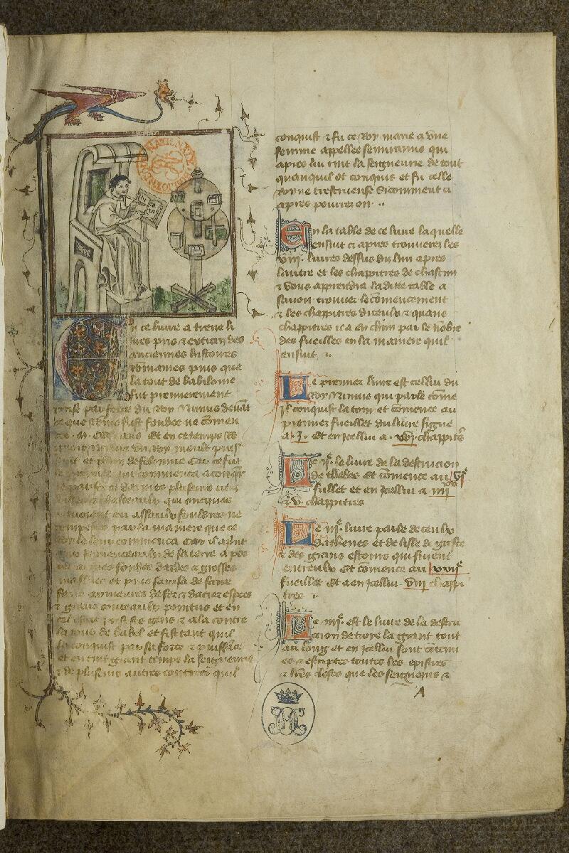 Chantilly, Bibl. du château, ms. 0727 (0601), A f. 001 - vue 2