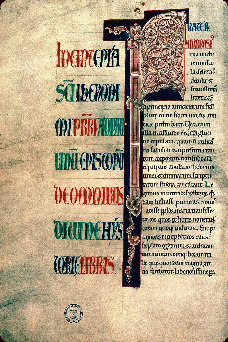 Chaumont, Bibl. mun., ms. 0001, f. 001v