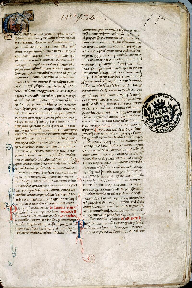 Châlons-en-Champagne, Bibl. mun., ms. 0021, f. 001 - vue 1