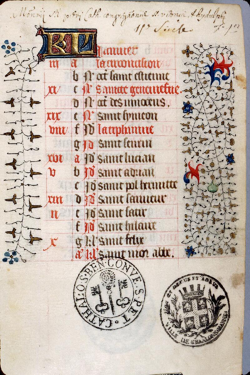 Châlons-en-Champagne, Bibl. mun., ms. 0026, f. 001